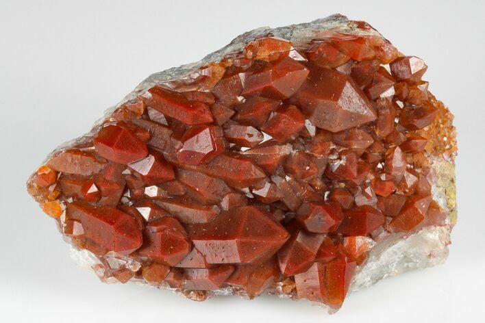 Natural, Red Quartz Crystal Cluster - Morocco #181560